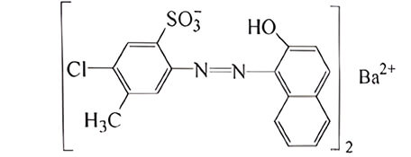 顏料紅53:1化學結構圖
