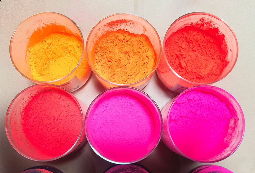 潤巴DC系列熒光顏料色粉實拍圖