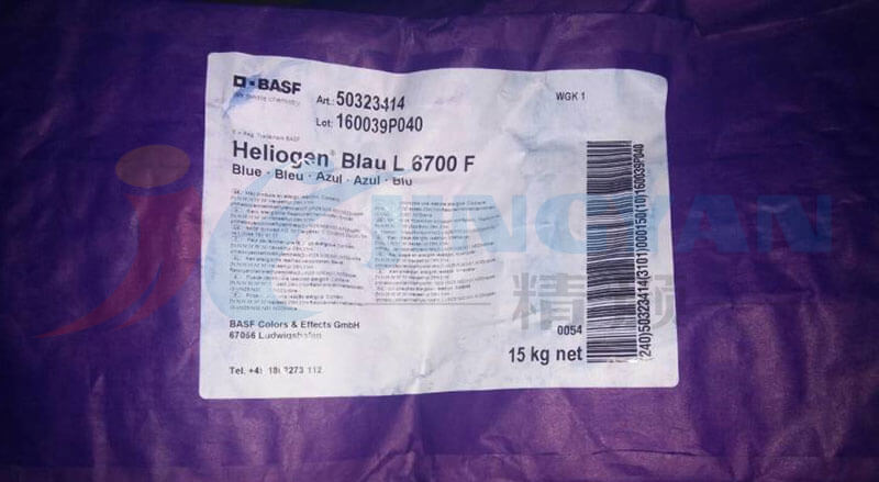 巴斯夫L6700F酞菁藍顏料包裝標簽圖