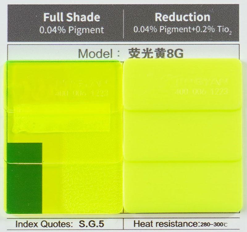 潤(rùn)巴熒光染料溶劑綠5色卡實(shí)拍圖